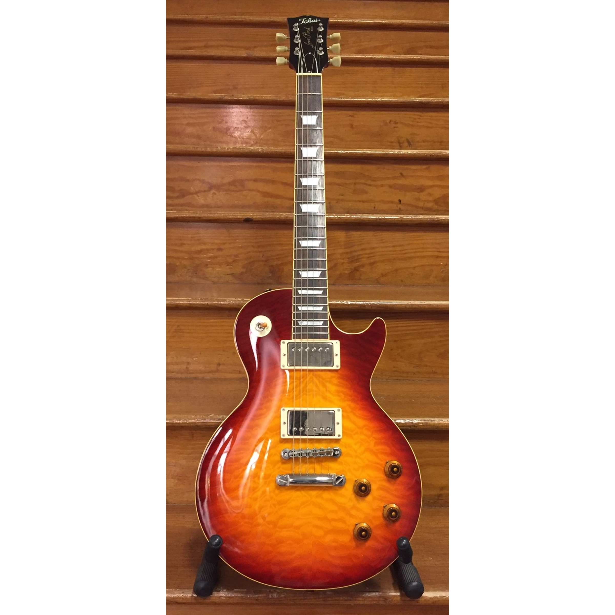 SECONDHAND Tokai LS75Q Love Rock, Made in Japan (2004) Heritage Cherry  Sunburst Quilt Top - GigGear