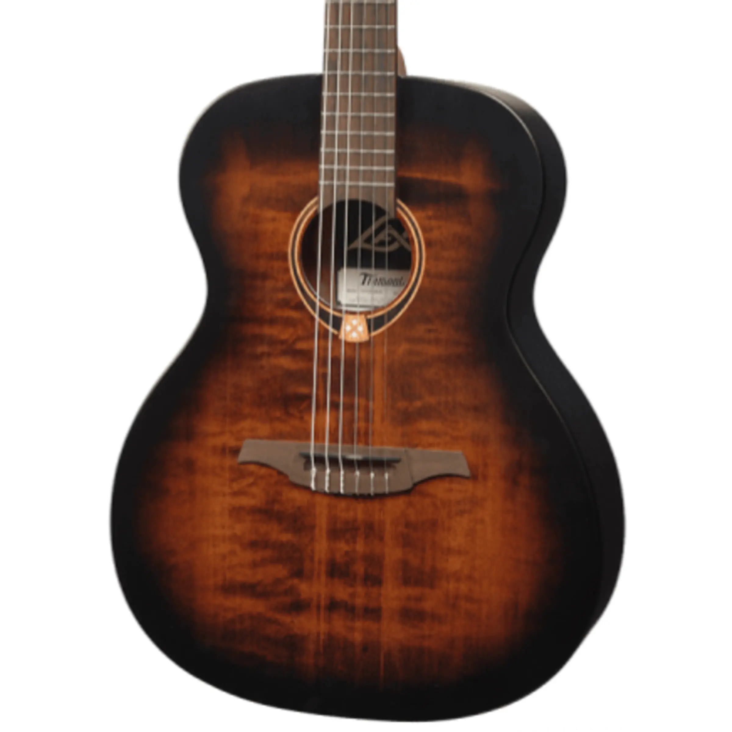LAG Tramontane TN70A Black & Brown Nylon Auditorium - GigGear
