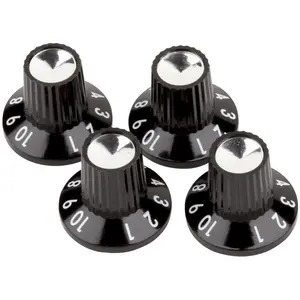 Fender Black/Silver Skirted (1-10) Push-On Amplifier Knobs