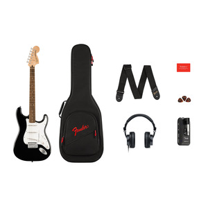 Squier Affinity Strat and Mustang Micro Pack - Black