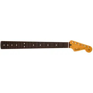 Fender Satin Roasted Maple Fat Stratocaster Neck, 22 Medium Jumbo Frets, 9.5", U Shape  - Rosewood