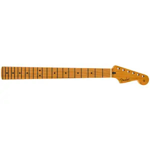 Fender Satin Roasted Maple Fat Stratocaster Neck, 22 Medium Jumbo Frets, 9.5", U Shape 