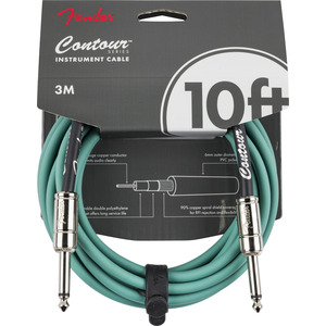 Fender Contour 10' Instrument Cable - Sherwood Green