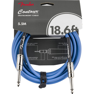 Fender Contour 18.6' Instrument Cable - Lake Placid Blue