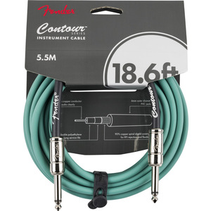 Fender Contour 18.6' Instrument Cable - Sherwood Green