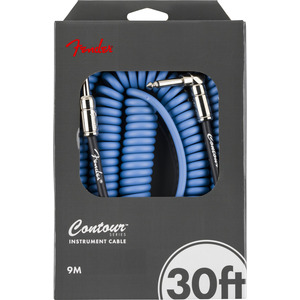 Fender Contour 30' Coiled Cable - Lake Placid Blue