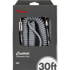 Fender Contour 30' Coiled Cable - Inca Silver