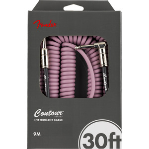 Fender Contour 30' Coiled Cable - Burgundy Mist 