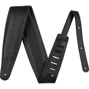 Fender 3.5" Premium Leather Strap - Black