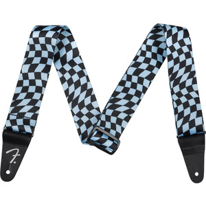 Fender Wavy Checkerboard Guitar Strap - Blue