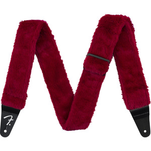 Fender Poodle Plush Strap - Red Plush