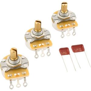 Fender Stratocaster Split Shaft Potentiometer and Capacitor Kit - 3-Pack