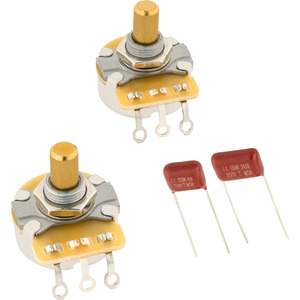Fender Telecaster Solid Shaft Potentiometer and Capacitor Kit - 2-Pack