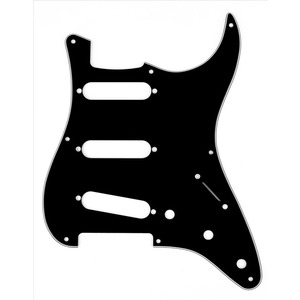 Fender 50s Stratocaster 8 Hole Pickguard - 3 Ply Black