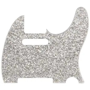 Fender Hybrid Glass/Glitter Telecaster S/S Pickguards - Silver Sparkle