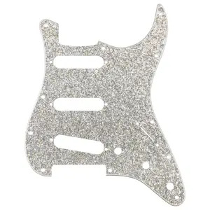 Fender Hybrid Glass/Glitter Stratocaster S/S/S Pickguards - Silver Sparkle