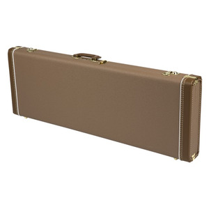 Fender G&G Deluxe Hard Case for Strat or Tele with Plush Interior - Brown with Gold Interior