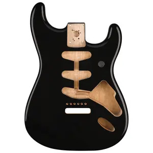 Fender Classic Series 60's Stratocaster SSS Alder Body Vintage Bridge Mount  - Black