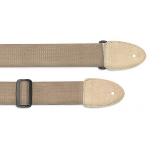 Stagg Cotton Guitar Strap With Suede Ends - Tan