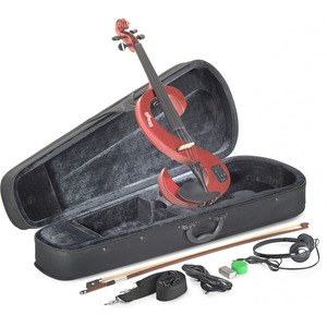 Stagg Electric Violin Kit - Electric Violin Kit - Metallic Red