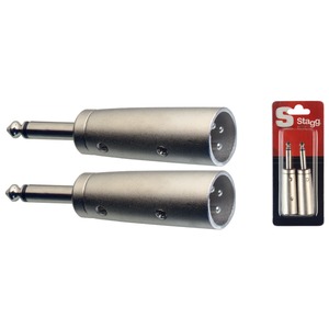 Stagg Male XLR - Large Jack 2 Pack