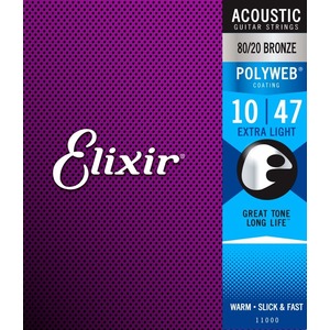 Elixir Poly Web Acoustic Extra Light 10-47
