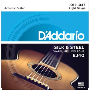 D'addario EJ40 Silk and Steel Acoustic Guitar Strings