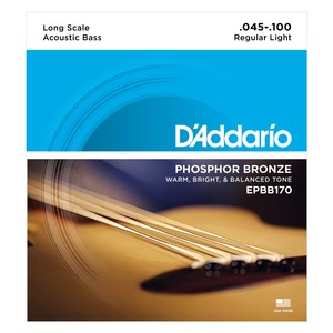 D'addario EPBB170 Phosphor Bronze Acoustic Bass Strings - 45-100