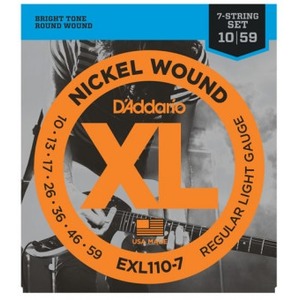 D'addario EXL110-7 7 String Guitar Strings - 10-59