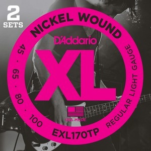 D'addario EXL170TP Electric Bass Strings TWIN PACK - 45-100