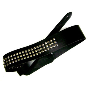 Leather Graft 3 Row Studded Guitar Strap