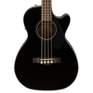 Fender CB60CE Solid Top Acoustic Bass Guitar - Black