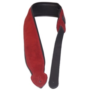 Leather Graft Deluxe Softie Guitar Strap - Red