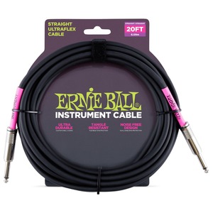 Ernie Ball Instrument Cable Black J-J
