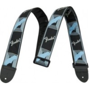 Fender Monogrammed Strap - Black / Grey / Blue