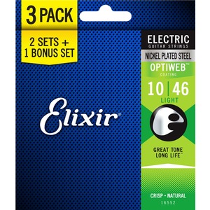 Elixir OptiWeb Electric 3 Pack - Light 10-46