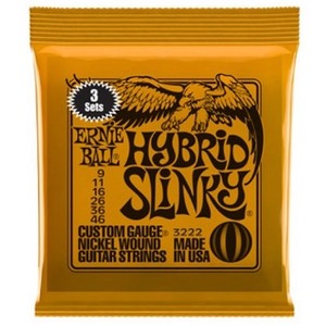 Ernie Ball Hybrid Slinky Electric Guitar Strings - 3 Sets