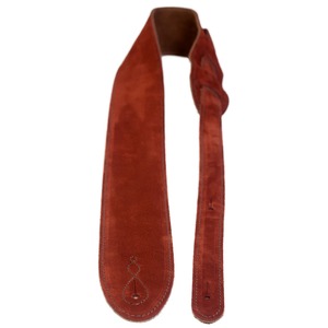 Leather Graft Comfy Suede Guitar Strap - Rust