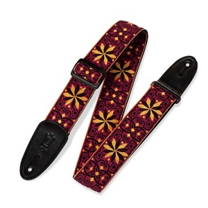 Levy's 2" Jacquard Hootenanny Strap - Red/yellow Flower