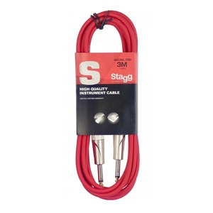 Stagg Deluxe Instrument Cable J-J RED 