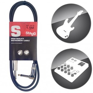 Stagg Deluxe Instrument Cable J-AJ Black
