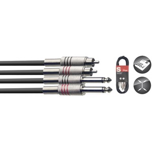 Stagg 2 X Male Rca - 2 X Jack Lead 