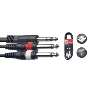 Stagg Stereo Jack - 2 x Jack Lead