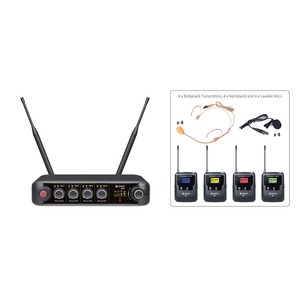 Chord XU Series UHF 4-Channel Wireless Mic System - 4 x Headset / Lavalier