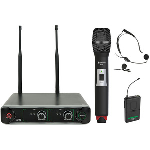 Chord SU20 Wireless Microphone Set - Dual Combo Red + Green