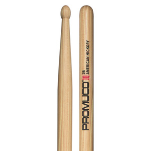 Promuco 2B Hickory Wood Tip Drumsticks