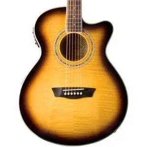 Washburn Festival EA15 Mini Jumbo Electro Acoustic Guitar - Tobacco Sunburst