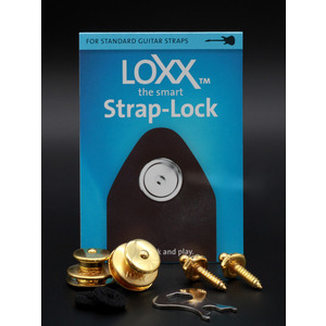 LOXX Strap Locks for Electric Guitar and Bass - Gold