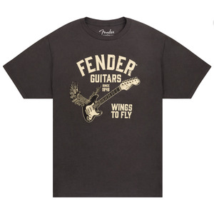 Fender T-Shirt - Wings to Fly / Vintage Black