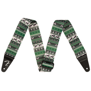 Fender Ugly Christmas Jumper Guitar Strap - Green Fair Isle